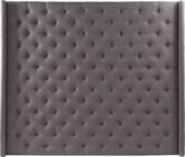 Nachtkastje - bed header polyester 198x20x170 capiton grey - grijs
