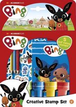 Bing creatieve stempelset - knutselset met stempels, potloden en stickers - creatief speelgoed