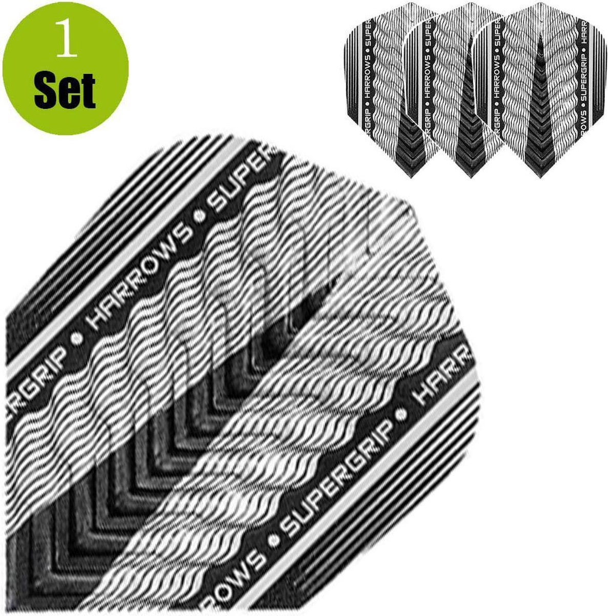Harrows Supergrip X Dartflights - Zilver- ()