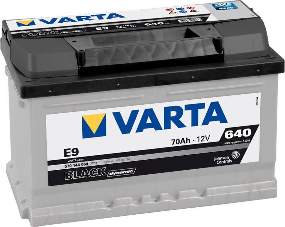 Varta BLACK Dynamic 570 144064 3122 E9 12Volt 70 Ah 640A / FR Batterie de  démarrage