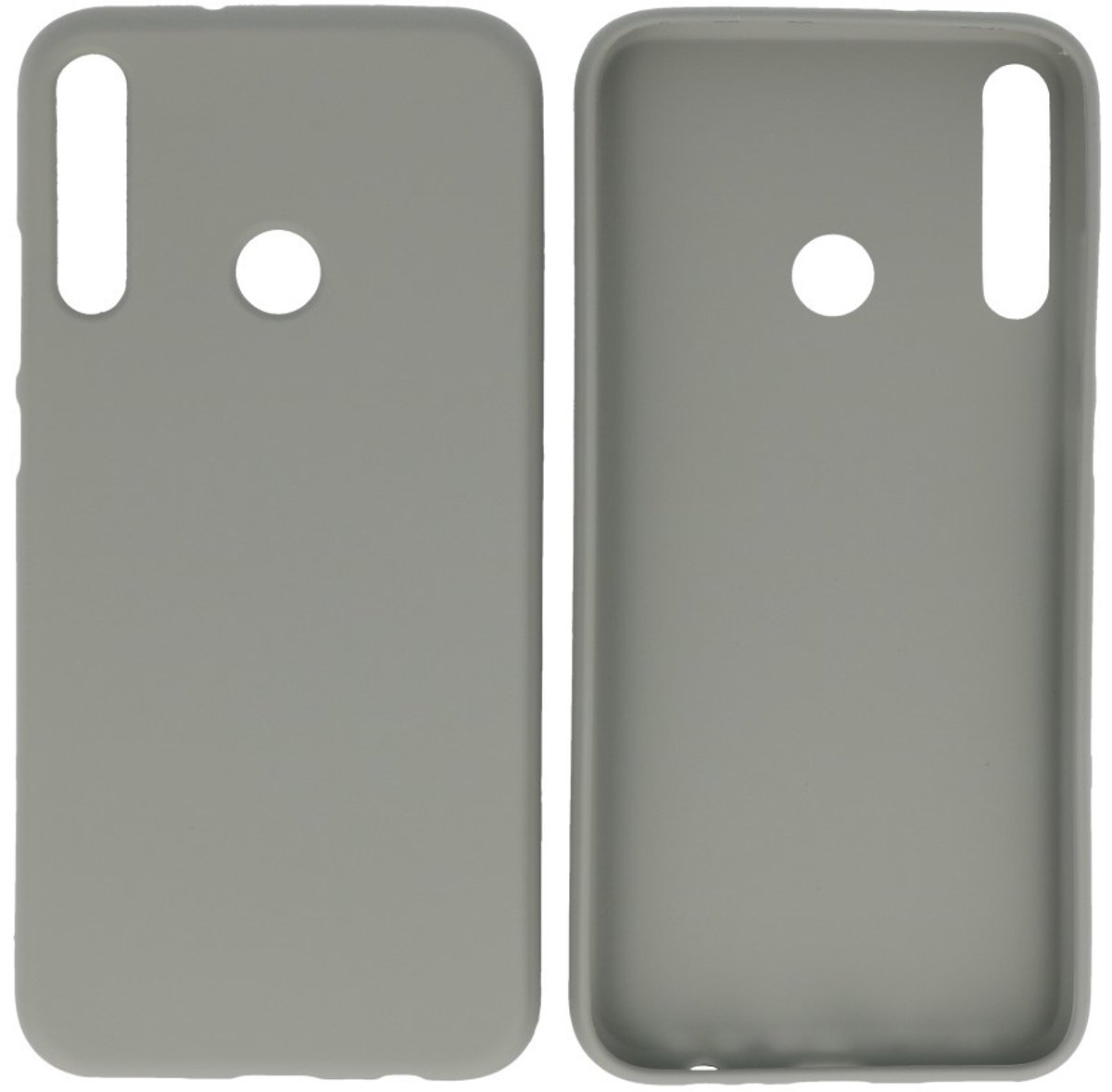 Hoesje Geschikt voor de Huawei P40 Lite E - Backcover Color Telefoonhoesje - Grijs