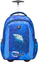 Belmil Trolley Rugzak Haai Junior 25 Liter Polyester Blauw