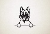 Tervuerense herder - Belgian Tervuren - hond met pootjes - XS - 25x25cm - Zwart - wanddecoratie