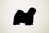Tibetaanse Terrier - Silhouette hond - S - 44x56cm - Zwart - wanddecoratie