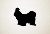 Shih Tzu - Silhouette hond - S - 45x54cm - Zwart - wanddecoratie