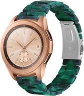 Resin Smartwatch bandje - Geschikt voor Strap-it Samsung Galaxy Watch 42mm resin band - groen - Strap-it Horlogeband / Polsband / Armband