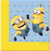 servetten Minions 33 cm geel/blauw 20 stuks