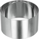 multifunctionele kookring 8 cm RVS zilver