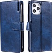 iPhone 12 Mini Luxe Book Case Hoesje - PU Leer - Pasjeshouder - Magnetische Sluiting - Apple iPhone 12 Mini - Blauw