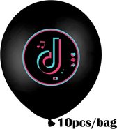 Tik Tok Ballonnen 10 Stuks Themafeest/Tienerfeest/Tiktok party