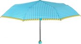 mini-paraplu Time dames 97 cm microfiber blauw/geel