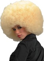 pruik Afro 40 cm synthetisch blond one-size