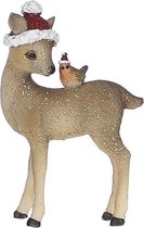 kerstfiguur hert 6 x 9 cm keramiek