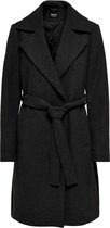 Only Jas Onlmaria Wrap Coat Cc Otw 15228850 Black/grey Melange Dames Maat - XL