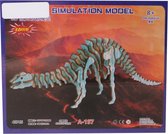 legpuzzel diplodocus junior 21 x 17 cm hout rood 23 stukjes