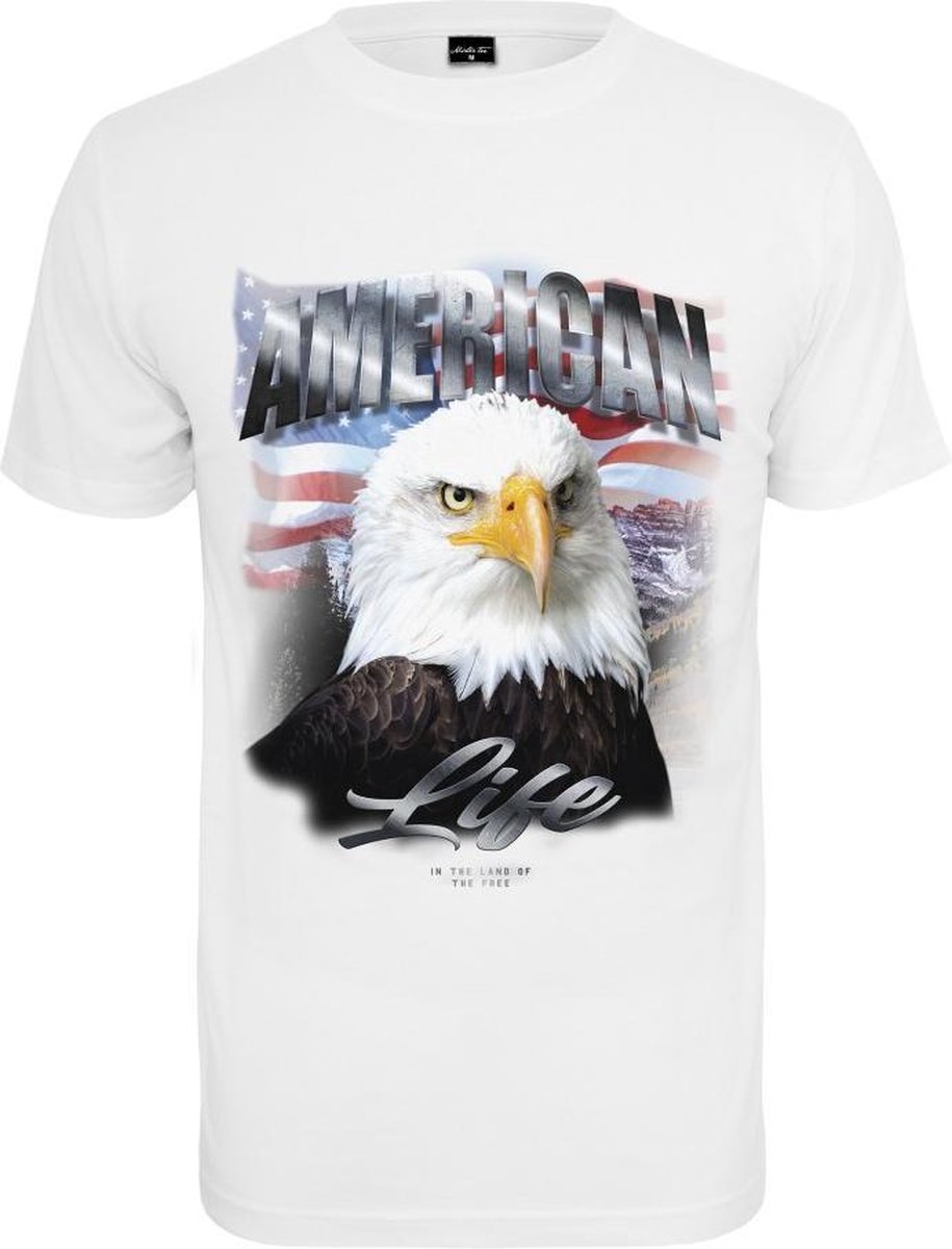 Urban Classics Heren Tshirt -XS- American Life Eagle Wit