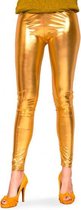 legging Metallic dames polyester goud maat S/M