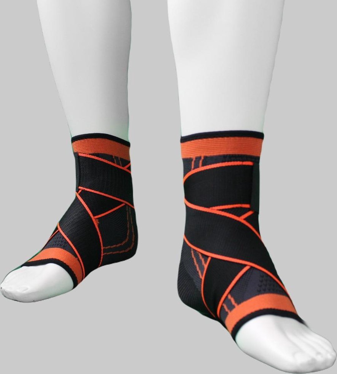 Chaussette de compression du pied 'DuoLock 3', Bracefox® - Rouge - L-Large  