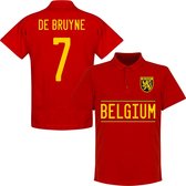 België De Bruyne 7 Team Polo - Rood - XL