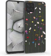 kwmobile telefoonhoesje voor Samsung Galaxy A22 4G - Hoesje voor smartphone in meerkleurig / transparant - Wilde Bloemen Stengels design