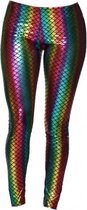 legging zeemeermin dames regenboog maat M