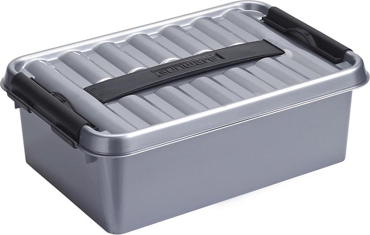 Sunware - Q-line opbergbox 4L metaal zwart - 307 x 20 x 104 cm