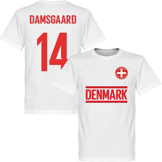 Denemarken Damsgaard 14 Team T-Shirt - Wit