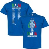 T-shirt Italie Champions d'Europe 2021 Squad - Blauw - 3XL