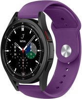 Strap-it Sport horlogebandje - geschikt voor Samsung Galaxy Watch 6 / 6 Classic / Watch 5 / 5 Pro / Watch 4 / 4 Classic - sport siliconen bandje voor Galaxy Watch 4-5-6 alle varianten - paars