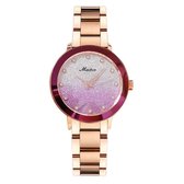 Longbo - Meibin - Dames Horloge - Rosé/Paars - 36mm