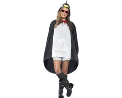 "Poncho pinguïn voor volwassenen - Verkleedkleding - One size"
