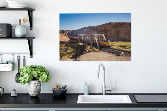 Tableau sur toile Train - Voie - Amérique - 90x60 cm - Décoration murale