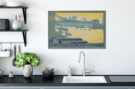 Canvas Schilderij Water- Kunst - Amerika - 60x40 cm - Wanddecoratie