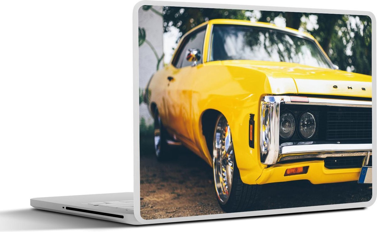 Afbeelding van product SleevesAndCases  Laptop sticker - 13.3 inch - Auto - Natuur - Geel