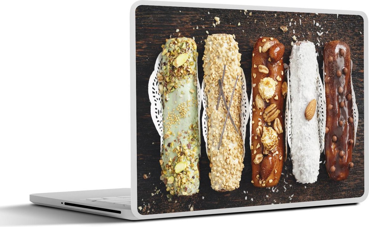 Laptop sticker - 10.1 inch - Frankrijk - Gebak - Noten - 25x18cm - Laptopstickers - Laptop skin - Cover