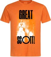 Back To The Future Heren Tshirt -L- Great Oranje