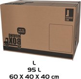 Verhuisdoos - 10 stuks - 95 liter - Professioneel, Stevig Verhuisdozen en stevig 60 x 40 x 40 cm - Large