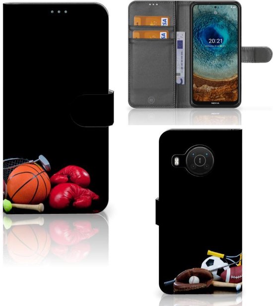 GSM Hoesje Nokia X10 | Nokia X20 Bookcover Ontwerpen Voetbal, Tennis, Boxing… Sports