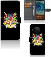Wallet Book Case Nokia X10 | Nokia X20 Smartphone Hoesje Cat Color Leuke Verjaardagscadeaus