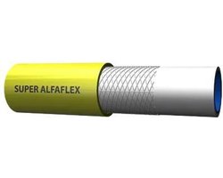 Super Alfaflex - professionele - ATH 5-lagen - flexibele - PVC - persslang - met geweven polyester versteviging - diam. 19 x 26 mm - kleur geel - PN12 - per meter