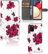 Mobiel Hoesje Geschikt voor Samsung Galaxy A03s Book Case Blossom Red
