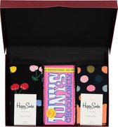 Happy Chocolade cadeauset; Knetterend roze - Unisex - Maat: 41-46