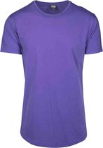 Urban Classics - Shaped Long Heren T-shirt - 4XL - Paars