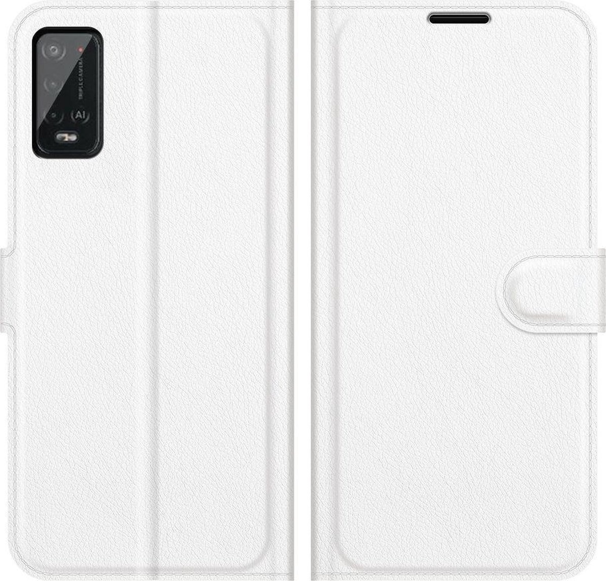 Mobigear Telefoonhoesje geschikt voor Wiko Power U20 Hoesje | Mobigear Classic Bookcase Portemonnee | Pasjeshouder voor 3 Pasjes | Telefoonhoesje voor Pinpas / OV Kaart / Rijbewijs - Wit