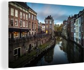 Canvas Schilderij Wolken - Water - Utrecht - 60x40 cm - Wanddecoratie