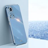 Voor Honor 50 Pro XINLI Straight 6D Plating Gold Edge TPU Shockproof Case (Celestial Blue)