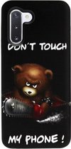 - ADEL Siliconen Back Cover Softcase Hoesje Geschikt voor Samsung Galaxy Note 10 Plus - Don't Touch My Phone Beren