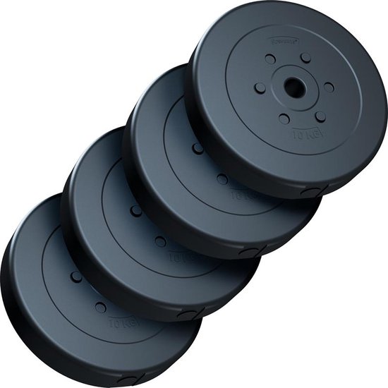 ScSPORTS Weight Plates Set 10/20/30/40 kg, 30/31 mm Bore, Cast Iron, Black, Weight Plates, Weight Weights Fitness Plates, Weight Plates for Dumbbells (10 kg (2 x 5 kg)) : ScSPORTS