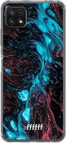 6F hoesje - geschikt voor Samsung Galaxy A22 5G -  Transparant TPU Case - River Fluid #ffffff