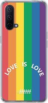 6F hoesje - geschikt voor OnePlus Nord CE 5G -  Transparant TPU Case - #LGBT - Love Is Love #ffffff